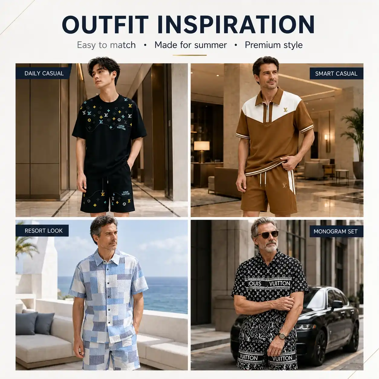 Outfit inspiration for different men's ages and styles